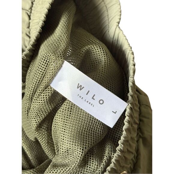 Wilo The Label Parachute Pants Joggers size L Sage Green Nylon - Picture 8 of 10